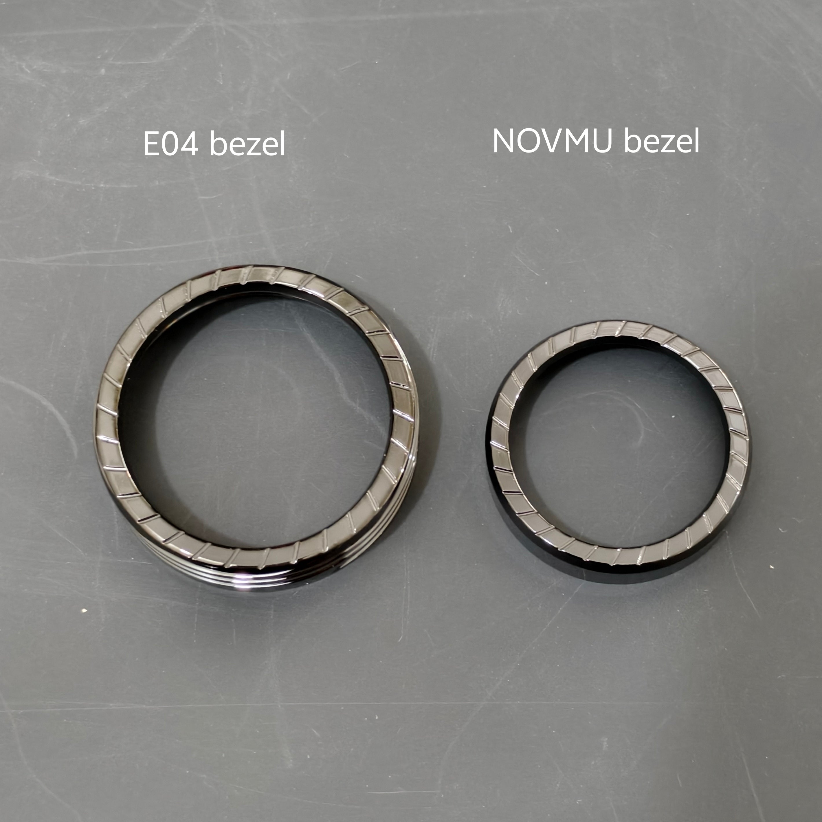 Black PVD - Smooth / Threaded Bezel for E04 and NOV-mu V2