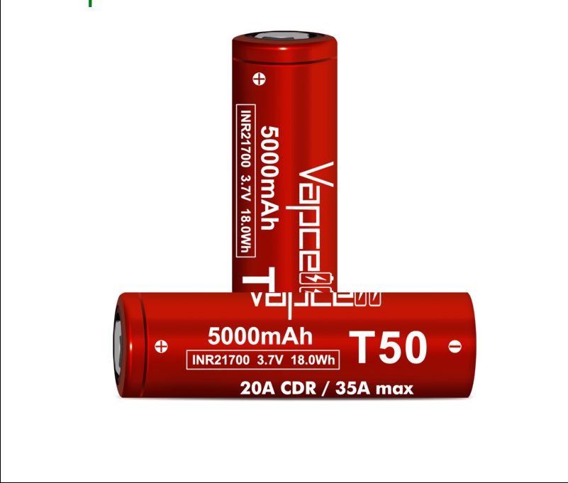 Vapcell T50 5000mah 20A/35A 21700 Battery