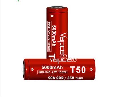 Vapcell T50 5000mah 20A/35A 21700 Battery